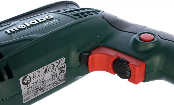 Дриль ударний Metabo SBE 650 650Вт ШЗП 13мм 2800об/хв 1.8кг