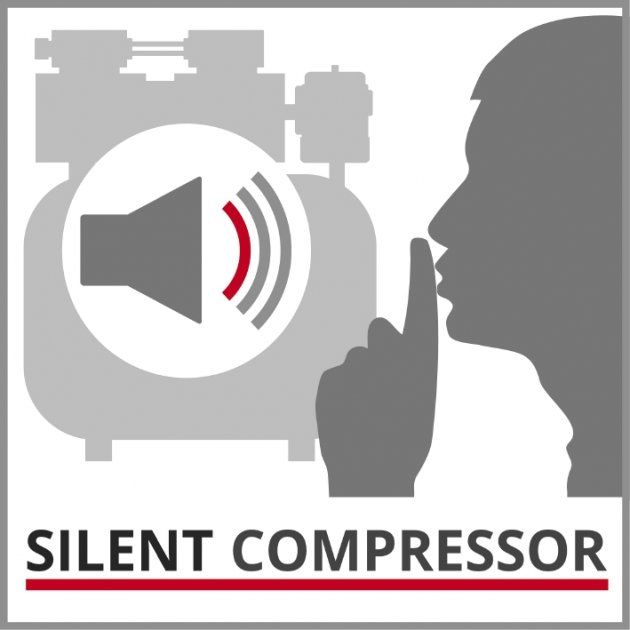 Компрессор воздушный Einhell TE-AC 24 Silent, 750Вт, 24л, 135л/мин, 8бар.
