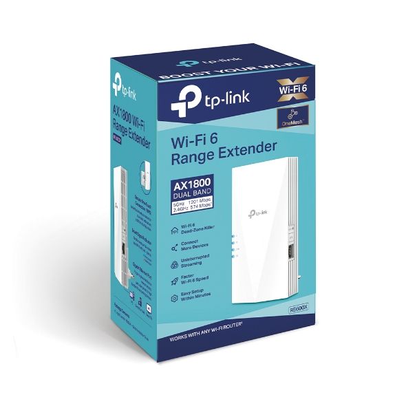 Розширювач покриття WiFi TP-LINK  AX1800, 1хGE, MESH TP-Link RE600X