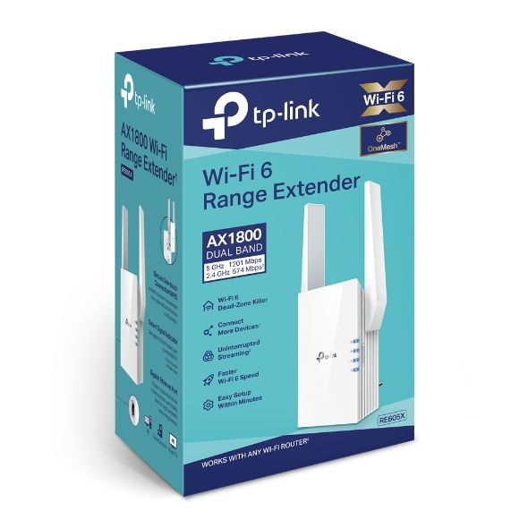 Розширювач покриття WiFi TP-LINK  AX1800, 1хGE, MESH TP-Link RE605X