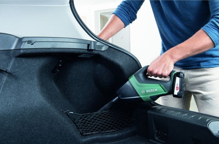Пылесос профессиональный аккумуляторный Bosch UniversalVac 18, 18В, акб 1х2.5Ач, 9кПа, контейнер 0.5л, 1.3кг