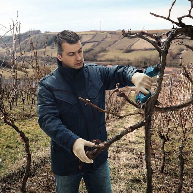 Секатор аккумуляторный Bosch Pro Pruner, 12В, 2х3Ач, d реза 25мм, 1000гр