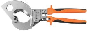 Кабелеріз Neo Tools, для мідних та алюмінієвих кабелів до 52мм, з тріскачкою, 325мм, CrV