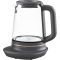 Електрочайник Electrolux 1.7л, Strix, скло, заварник, підтримка температури, чорний