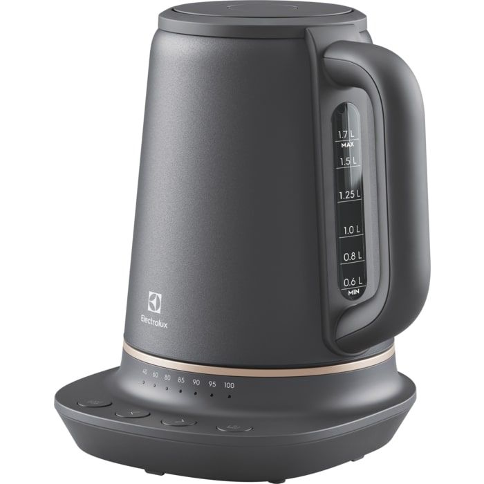 Электрочайник Electrolux 1.7л, Strix, металл, поддержка температуры, черный матовый
