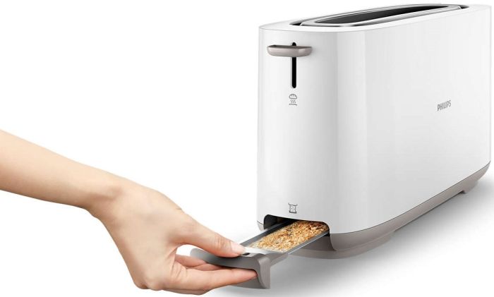 Тостер Philips Daily Collection 1000Вт, 1 отделение, пластик, белый