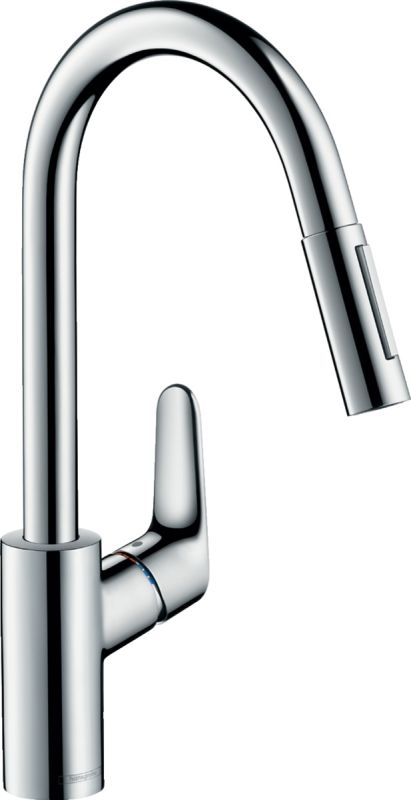 Смеситель для кухни Hansgrohe Focus, дл.излива - 235мм, вытяжной, 1 рычаг, KM240, хром