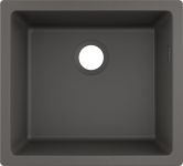 Мийка кухонна Hansgrohe S51, граніт, квадрат, без крила, 500х450х190мм, чаша - 1, врізна, S510-U450, сірий камінь