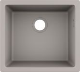 Мийка кухонна Hansgrohe S51, граніт, квадрат, без крила, 500х450х190мм, чаша - 1, врізна, S510-U450, сірий бетон