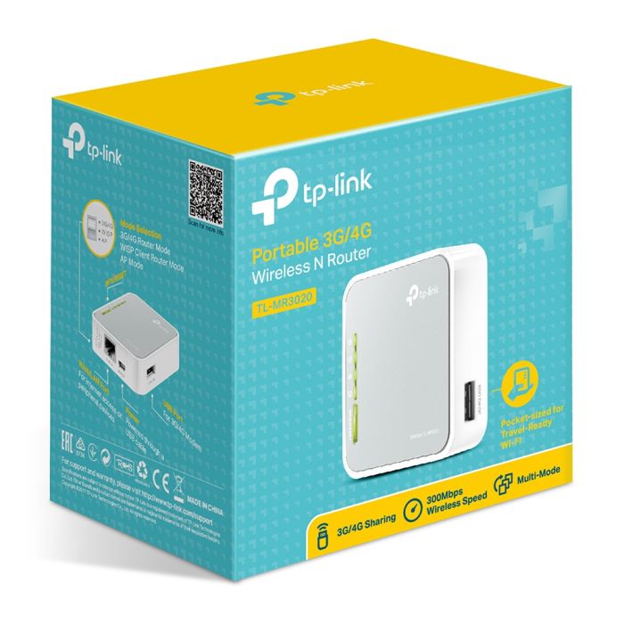 Маршрутизатор TP-LINK  N300,  1xFE LAN/WAN, 1xUSB2.0 for 3G/4G/LTE TP-Link TL-MR3020