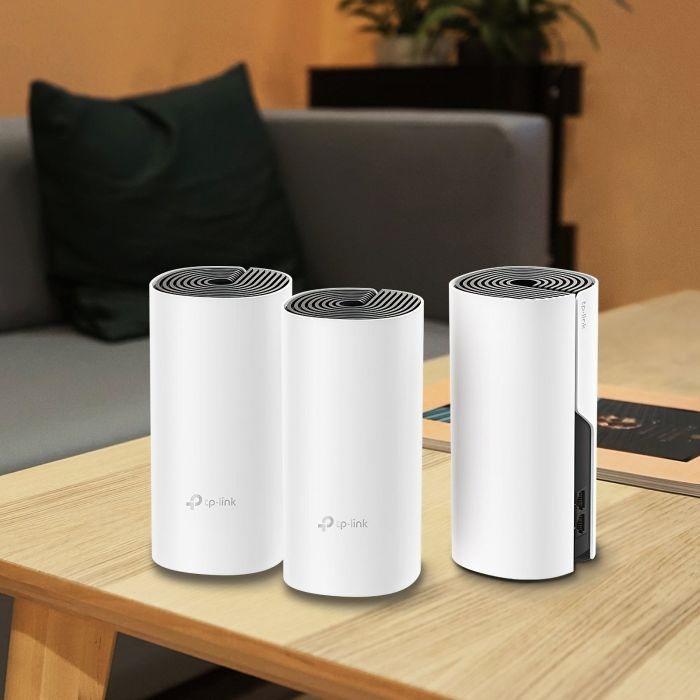 Система WiFi-Mesh TP-LINK Deco E4 AC1200, 2xFE LAN/WAN, 3мод