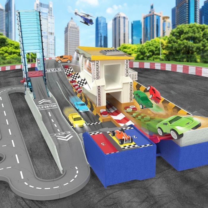 Игровой набор DRIVEN Pocket series Гоночная трасса 2в1, 80эл