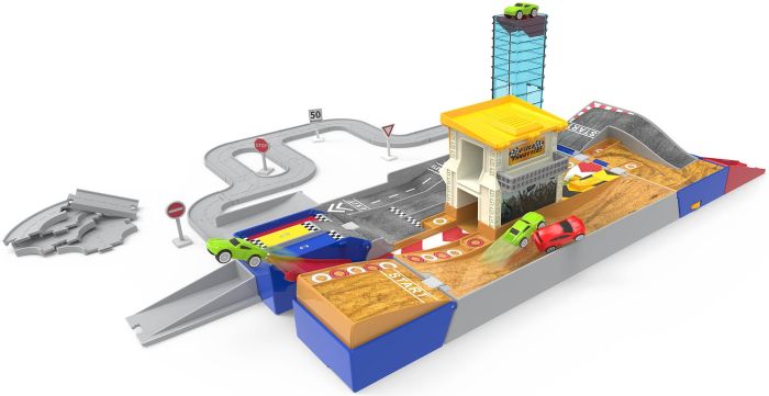 Игровой набор DRIVEN Pocket series Гоночная трасса 2в1, 80эл
