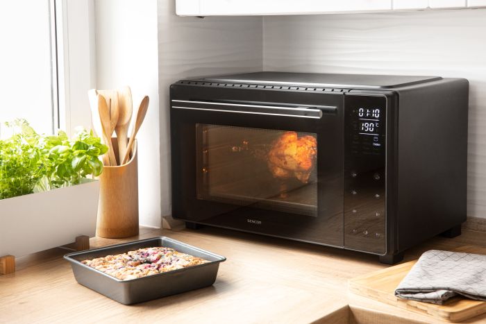 Піч електрична Sencor SEO, 35л, 1700 Вт, сенсорне., 30–230 °C, гриль, чорна