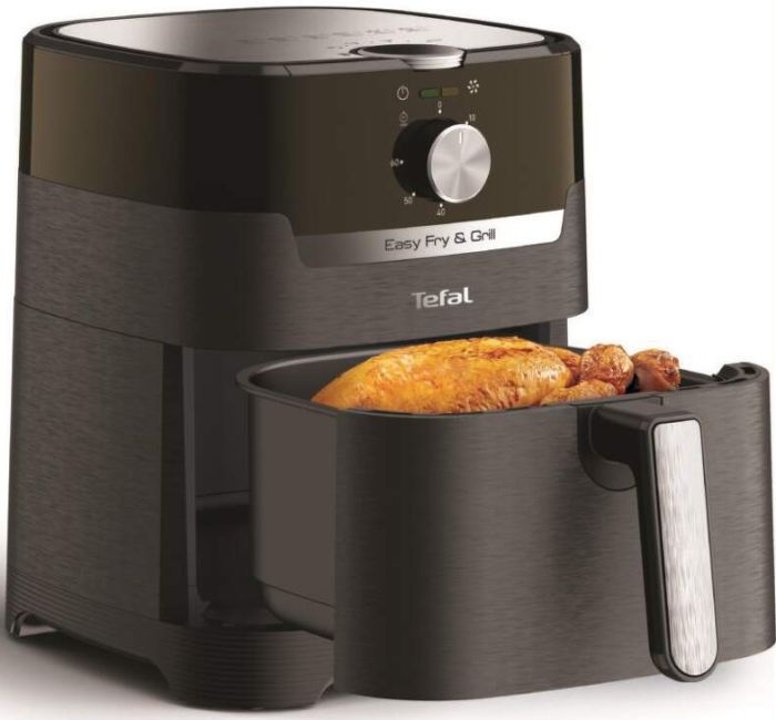 Мультипечь Tefal AirFry&Grill, 1550Вт, чаша-4.2л, электронное управл., пластик, черный