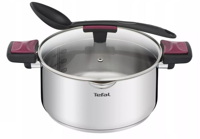 Набор посуды Tefal Cook&Clip, 10 предметов, нержавеющая сталь, бакелит, стекло