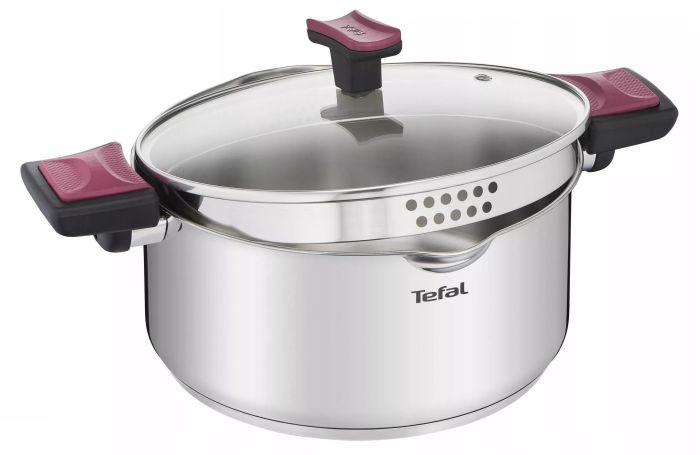 Набор посуды Tefal Cook&Clip, 10 предметов, нержавеющая сталь, бакелит, стекло