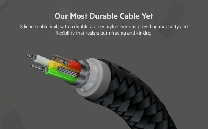 Кабель USB-A > Lightning зарядки/синхронизации Belkin, 1м, витой, силиконовый, с ремешком на магните, черный