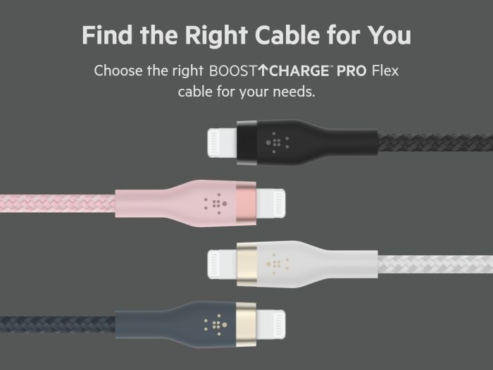 Кабель USB-A > Lightning зарядки/синхронизации Belkin, 1м, витой, силиконовый, с ремешком на магните, черный