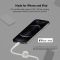 Кабель USB-C > Lightning заряджання/синхронізації Belkin 1м, Type-C, плетений, силіконовий, з ремінцем на магніті, білий
