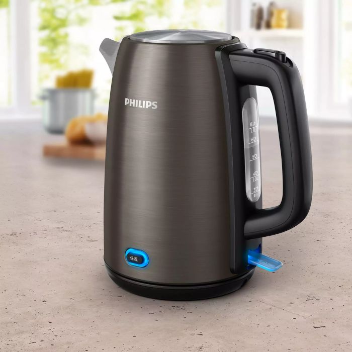 Электрочайник Philips Viva Collection 1.7л, LED подсветка, серебристо-черный