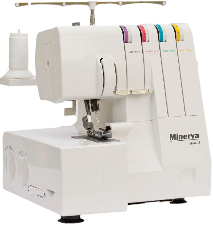 Оверлок MINERVA  , 105Вт, 8 оп., (4, 3-х ниткові шви), білий Minerva M840DS