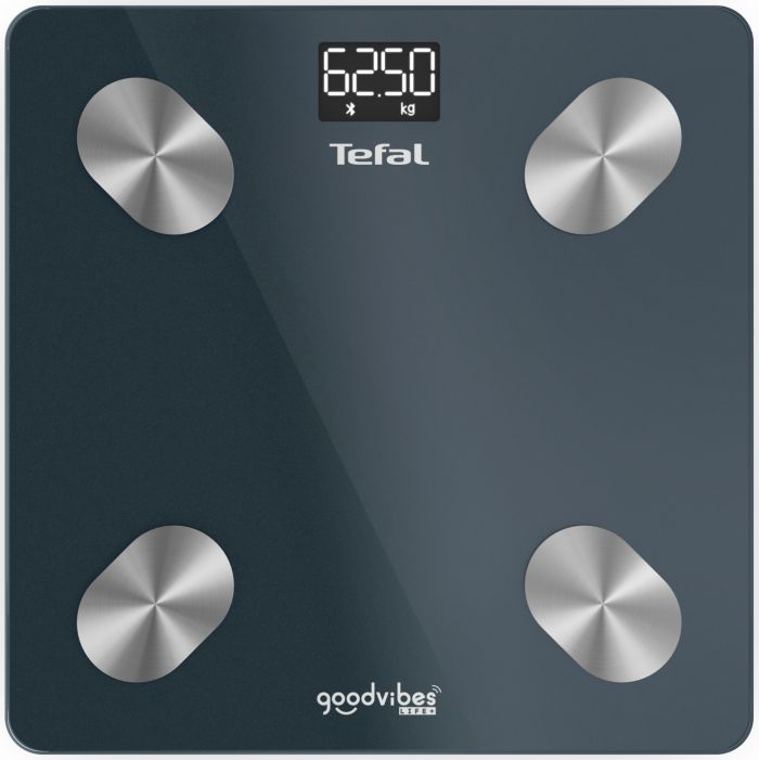 Ваги Tefal підлогові Smart, 180кг, Bluetooth, AAAx3 в комплекті, скло, чорний