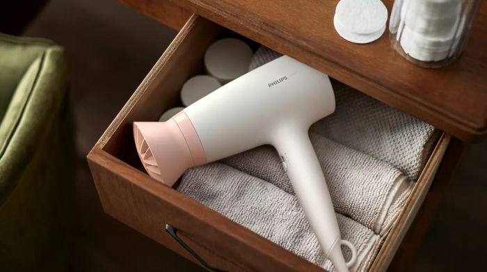 Фен Philips 3000 Series, 1600Вт, режимов-3, хол. обдув, белый