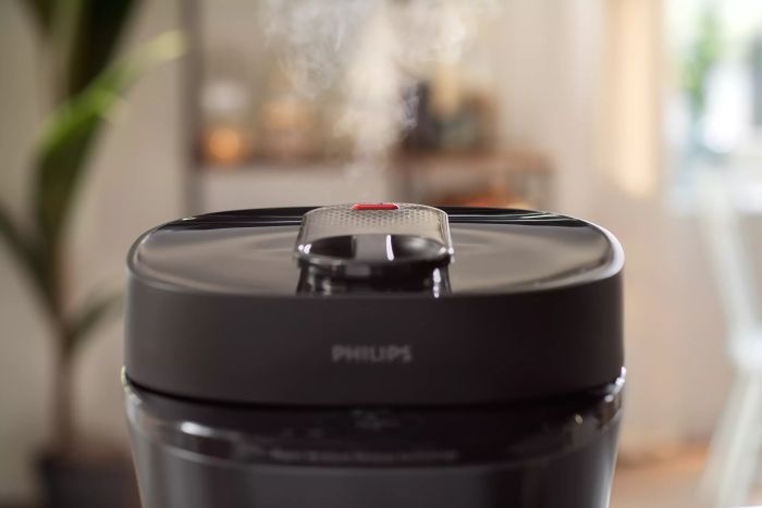 Мультиварка-скороварка Philips All-in-One Cooker, 1000Вт, чаша-5л, электронное управл., пластик, черный