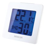 Термогигрометр Sencor, внутр. измерение, AAx1, темп-ра, влажность, время, белый