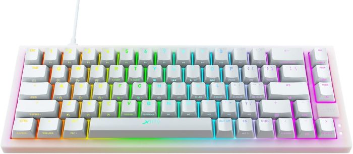 Клавіатура механічна Xtrfy K5 68Key, Kailh Red, USB-A, EN/UA, Hot-swap, RGB, Чорний