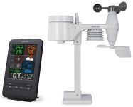 Метеостанция Sencor, внутр/наруж измерение, темп-ра, от сети/CR2032x1+AAx3, влажность, время, прогноз погоды, атм. давление, скор. ветра, чёрный