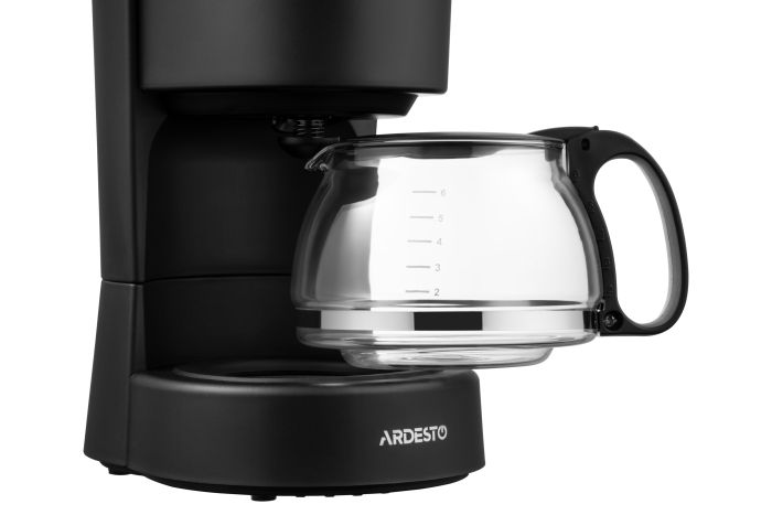 Кофеварка Ardesto капельная 0.6л, молотый, серебристо-черный