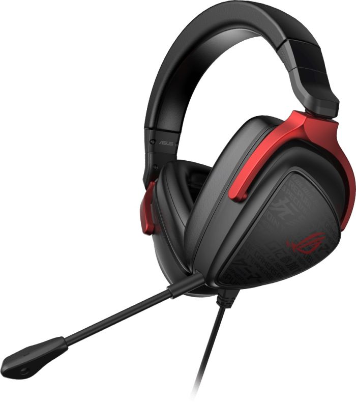 Гарнитура игровая ASUS ROG Delta S Core, mini-jack/dual 3.5мм, 1.5м/1м, чёрно-красный