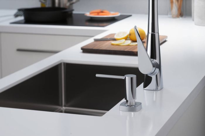 Дозатор для моющих средств Hansgrohe A71, 500мл, стальной