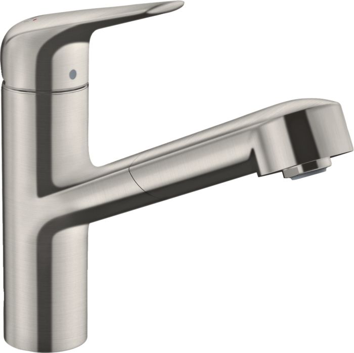 Смеситель для кухни Hansgrohe Focus M42, дл.излива - 225мм, вытяжной, 1 рычаг, KM150sBox, сталь