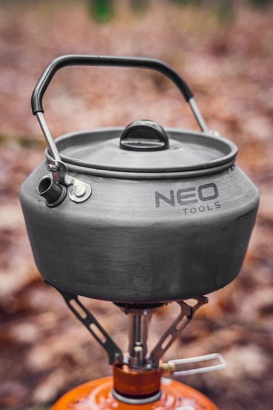 Набор туристической посуды Neo Tools, 3в1, чайник,кастрюля,сковорода, складные ручки, сертификат LFGB, 0.616кг
