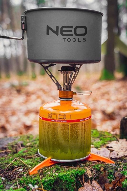 Набор туристической посуды Neo Tools, 3в1, чайник,кастрюля,сковорода, складные ручки, сертификат LFGB, 0.616кг