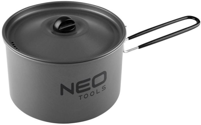 Набор туристической посуды Neo Tools, 3в1, чайник,кастрюля,сковорода, складные ручки, сертификат LFGB, 0.616кг