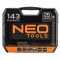 Набор инструментов Neo Tools, 143шт, универсальный, CrV и S2