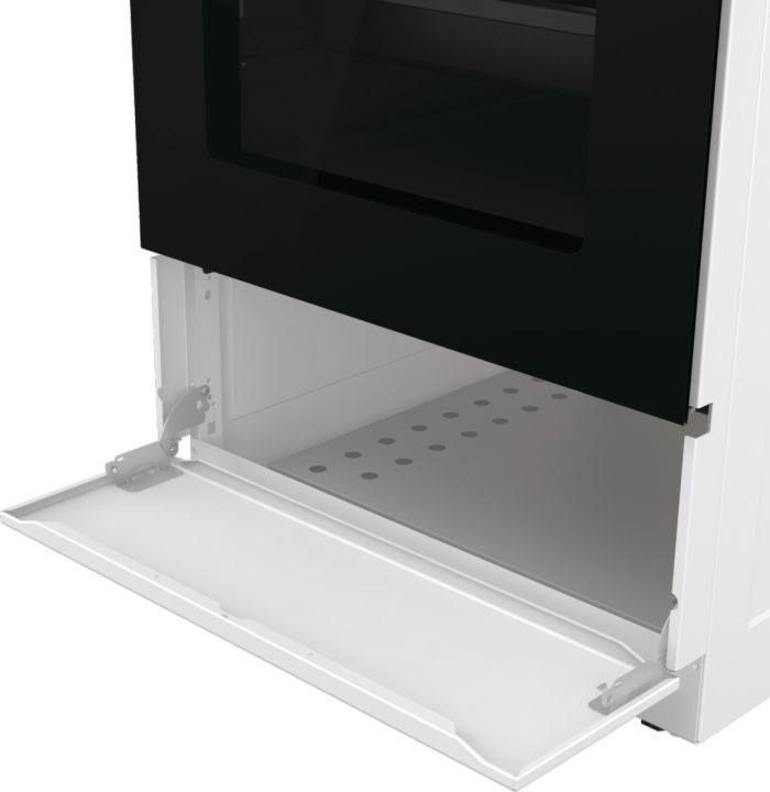 Плита Gorenje електрична склокерамічна, 62л, конвекція, 50x60см, білий