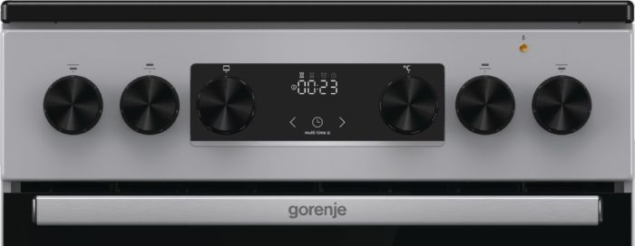 Плита Gorenje электрическая стеклокерамическая, 70л, 50x60см, дисплей, программатор, серый