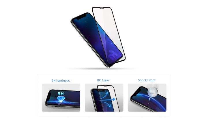 Захисне скло 2E для iPhone 14 Pro Max, 2.5D FCFG, (1 Pack), чорна рамка