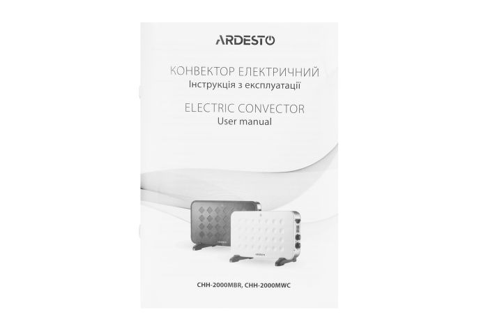 Конвектор ARDESTO, 20м2, 2000Вт, мех. упр-ння, відкритий нагрів. елемент, білий