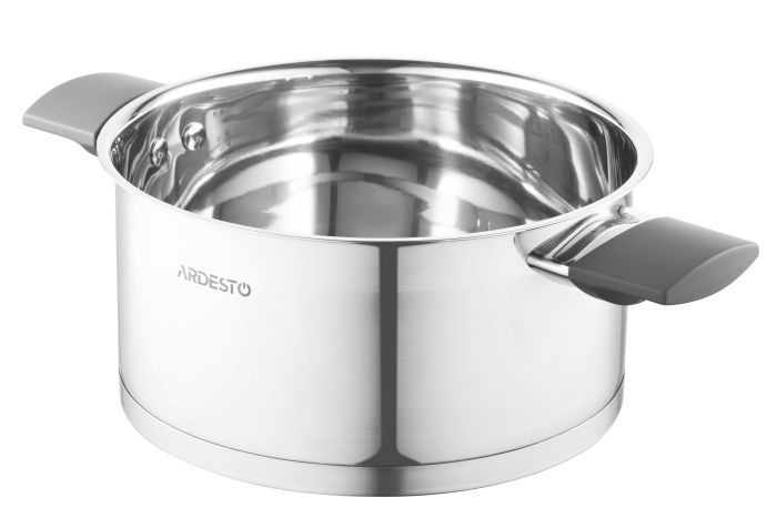 Каструля зі скляною кришкою Ardesto Gemini Trento, 3л, нержавіюча сталь, бакеліт