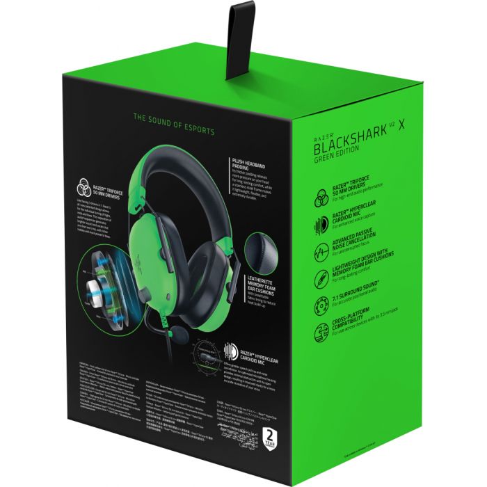 Гарнитура Razer Blackshark V2 X 3.5мм Green