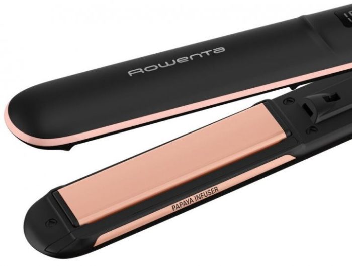 Випрямитель Rowenta Express Shine Papaya, >240Вт, темп.режимов-8, 140-210С, дисплей, керамика, черный