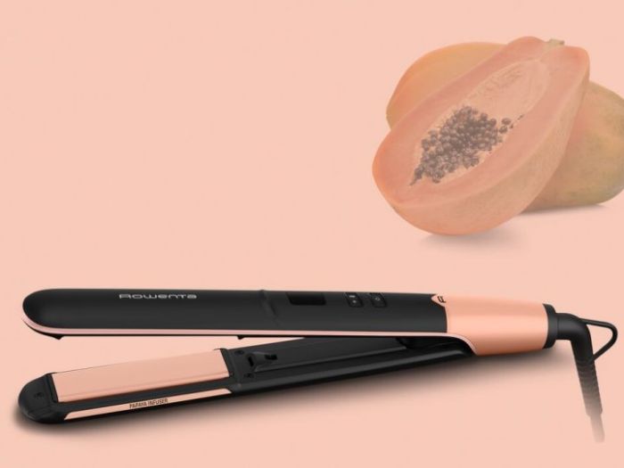 Випрямитель Rowenta Express Shine Papaya, >240Вт, темп.режимов-8, 140-210С, дисплей, керамика, черный