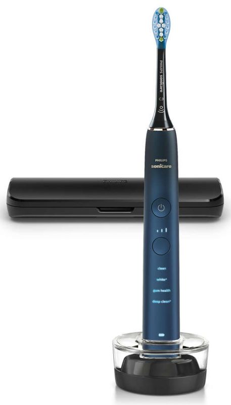 Щітка зубна електр. Philips, Sonicare DiamondClean 9000 Series, 62т. колив/хв, насадок-1, футляр, Bluetooth, чорний