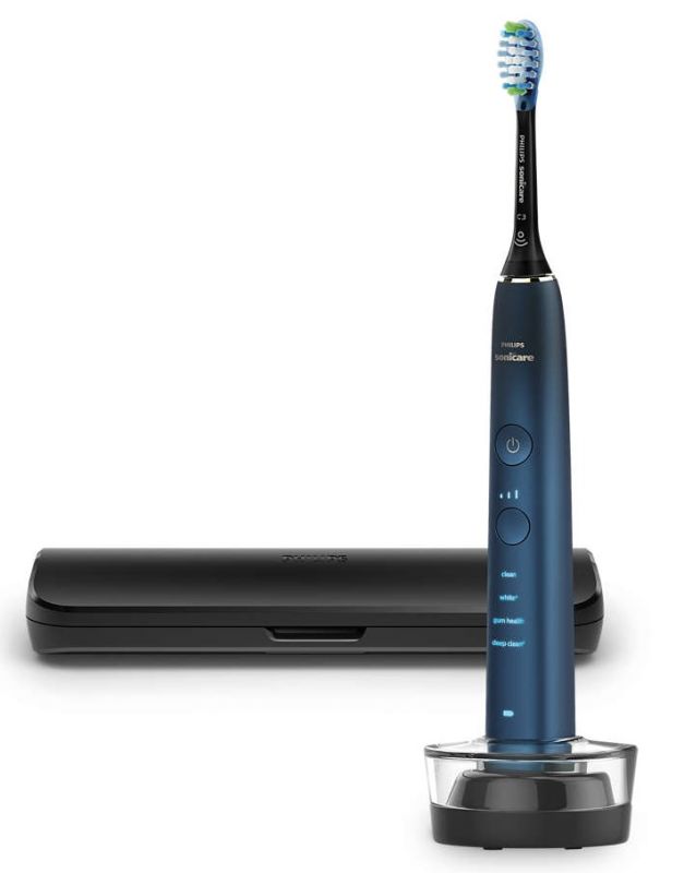 Щітка зубна електр. Philips, Sonicare DiamondClean 9000 Series, 62т. колив/хв, насадок-1, футляр, Bluetooth, чорний